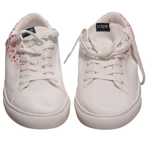 J. Crew Factory Road trip canvas lace-up sneakers painted spring floral size 9H - Picture 7 of 9